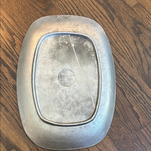 Vintage AC Fabricators 14 by 10 Alum Metal Steak Sizzle Platter Serving Dish - Picture 2 of 3